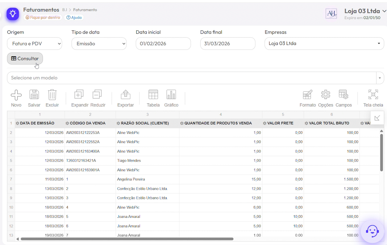 B.I. e Relatórios - WEBPIC
