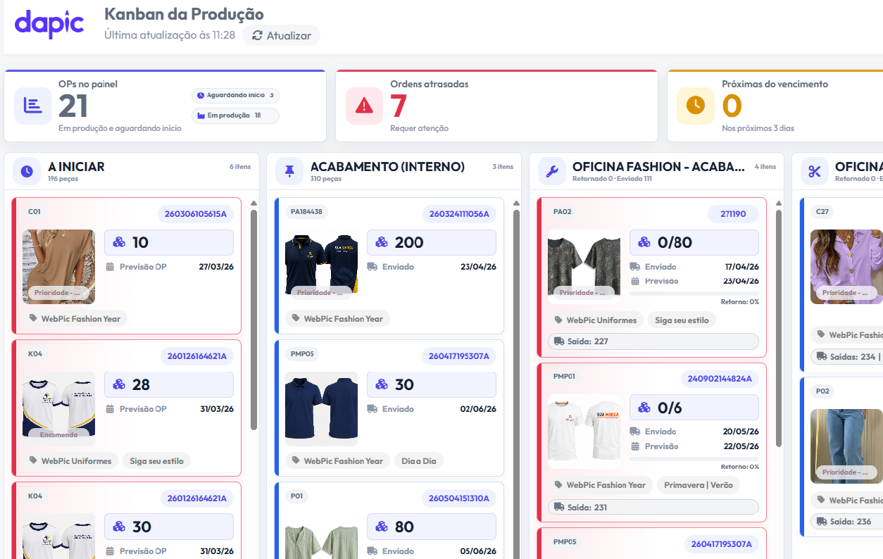 Modulo Produção - Webpic